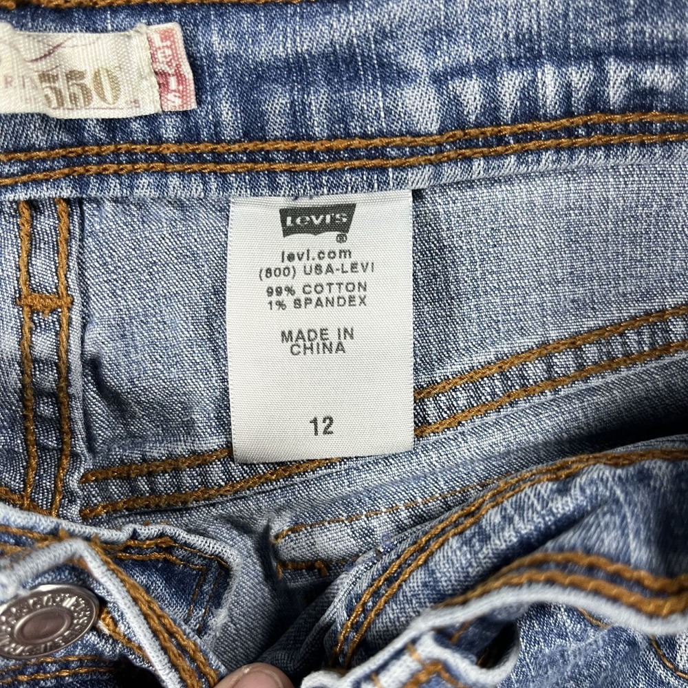 Vintage Levis 550 Relaxed Short RedTab Y2K 2000's Denim Blue Jean Shorts Size 12 - Picture 8 of 11